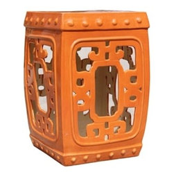 Dreamsicle Medallion Garden Stool - Accent And Garden Stools