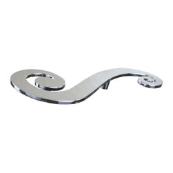 SOL MUSIC NOTE HANDLE. Left. Polished Chrome. - Cabinet And Drawer Handle Pulls