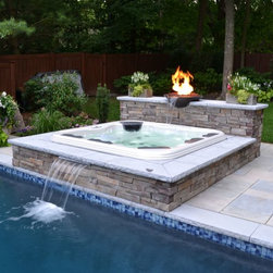 Hot Tub Added to Existing Pool (Brookville, NY): - Hot Tubs