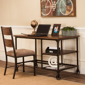 Sunset Trading Rustic Elm Industrial Desk