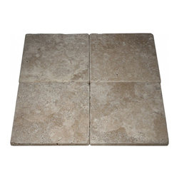 Noce 6" x 6" Tumbled Travertile Tile - Products