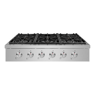 Wolf 36 in. 5.5 cu. ft. Oven Freestanding LP Gas Range with 6 Sealed  Burners - Stainless Steel