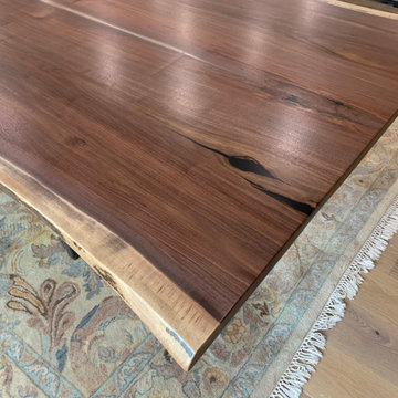 Natural Walnut Live Edge Dining Table