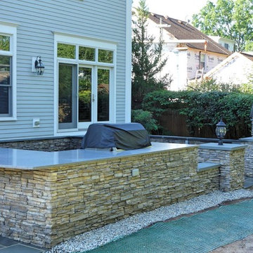Outdoor Living Space - Bluestone, Patio, Outdoor Kitchen, Fire Place, Bar