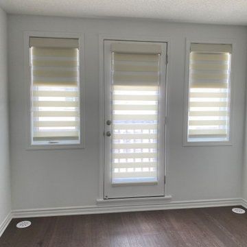 Zebra Blinds on the Door With Blackout