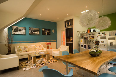 Inspiration for an eclectic home office remodel in Other