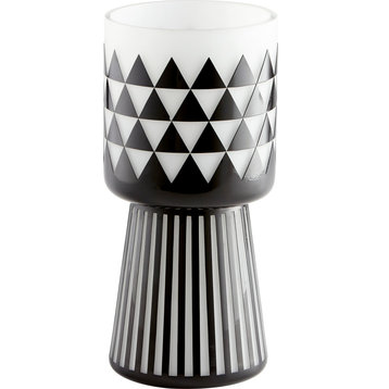Vector Vase Black, White, Medium
