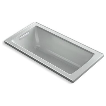 Kohler Archer 60"x30" Drop-In Bath and Reversible Drain, Ice Gray