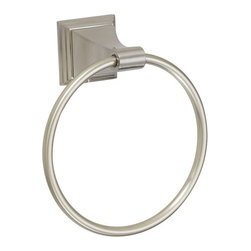 Designers Impressions - 400 Series Satin Nickel Towel Ring - Towel Rings
