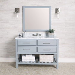 Everett 48" Oak Console Vanity - Bathroom Vanities And Sink Consoles