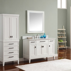 Avanity Madison 49 in. Vanity in White finish with Carrera White Marble Top - Products