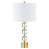 Ashley 25.25" Crystal Table Lamp, Brass