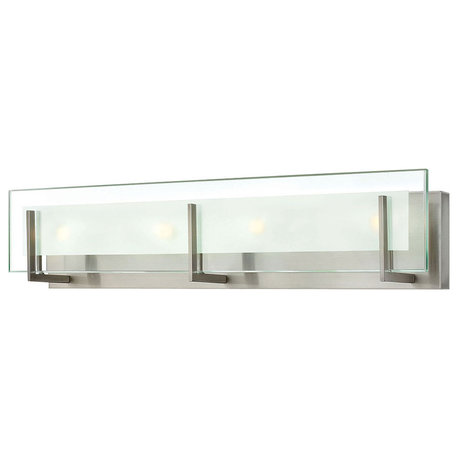 Hinkley Latitude Large Four Light Vanity, Brushed Nickel