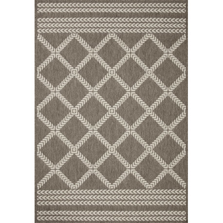 Loloi II In/Out Rainier Area Rug, Natural / Ivory, 9'-2" X 12'-2"