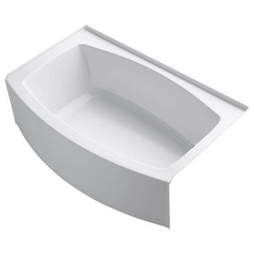 Kohler K-1100-RA Expanse Collection 60" Three Wall Alcove Curved - White