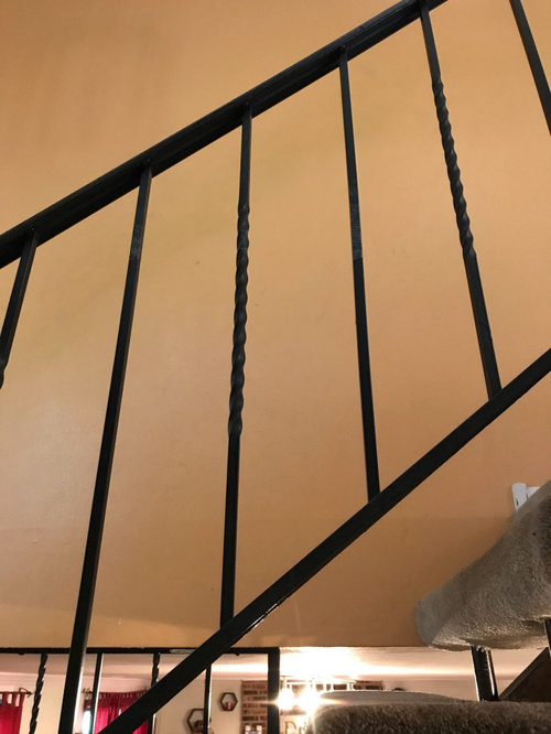 DIY project spray or brush paint iron wrought rails