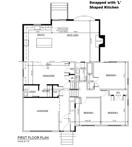 Open Kitchen, dining and family room layout critique