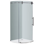 Aston - Orbitus 40"x40"x75" Frameless Round Shower Enclosure, Chrome, Right Open - The SEN980 Completely Frameless Round Shower Door Enclosure is a engineering masterpiece that will instantly upgrade the style and feel of your bath. Constructed of durable 8mm ANSI-certified tempered clear glass, 4-wheel industrial chic smooth sliding mechanism, stainless steel or chrome finish hardware, and premium clear leak-seal edge strips, the SEN980 is the optimal, beautiful choice for a corner shower renovation .