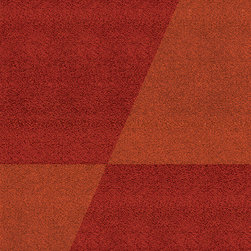 Fame Geometric Pattern Rug | Orange/Red - Area Rugs