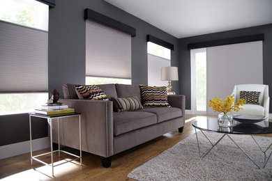 Inspiration for a contemporary living room remodel in Calgary
