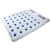 76" Inflatable White and Blue 18 Pockets Dual Window Pool Air Mattress