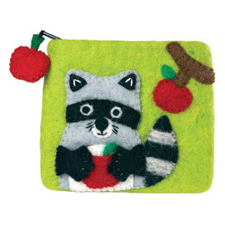 Wild Woolies (P) - Felt Coin Purse, Raccoon, Wild Woolies - Products