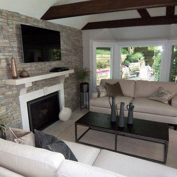 older bungalow on lake