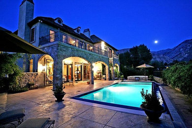 Inspiration for a mediterranean pool remodel in Salt Lake City