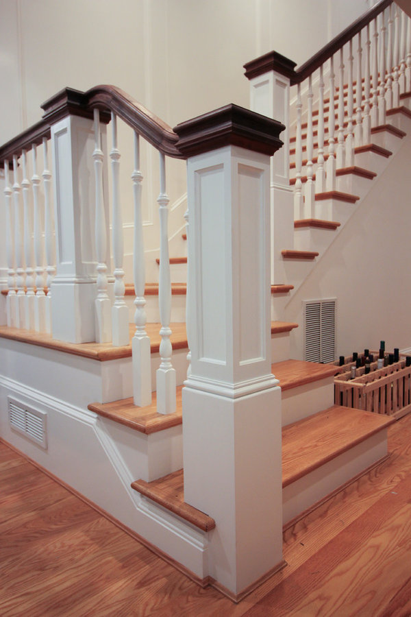 Elegant Wall-Mounted Craftsman Style Staircase, Arlington VA 22205
