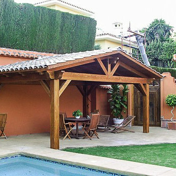 Porches de Madera a dos aguas