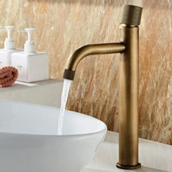 Antique Basin faucet Antique Brass Mixer Tall Bathroom Sink faucet T0100AH - Bathroom Sink Faucets
