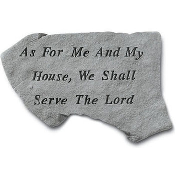 "As For Me And My House, We Shall " Memorial Garden Stone