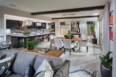 Dining room - contemporary dining room idea in Orange County