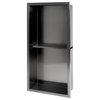 ABNP1224-BB 12" x 24" Brushed Black PVD Stainless Steel Shower Niche