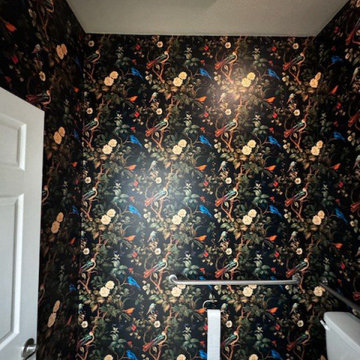 Powder room wallpaper installation Montgomery, TX