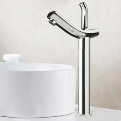 New Brass Single Hole High Version Mixer Bathroom Sink Faucet TS326H - Bathroom Sink Faucets
