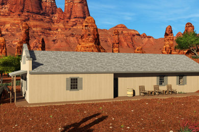 Inspiration for a southwestern home design remodel in Other