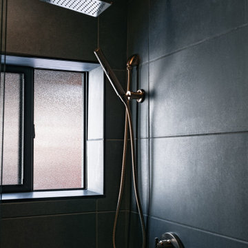 Moody Midcentury Bathroom Remodel