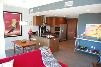 Inspiration for a mid-century modern kitchen remodel in Tampa