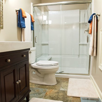 Slabaugh Remodeling Best Basement Ever Contemporary-Rustic Finished Basement