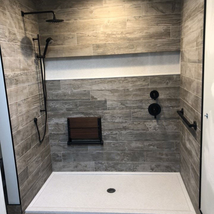 75 Beautiful Bathroom with Woodeffect Tiles Ideas and Designs