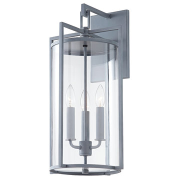 Troy Lighting B1143-WZN Percy 3 Lt Large Exterior Wall Sconce in Weathered Zinc