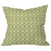 CraftBelly Tribal Olive Outdoor Throw Pillow