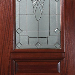 Slab Single Door 96 Wood Mahogany Versailles Arch Top Arch Lite - Front Doors