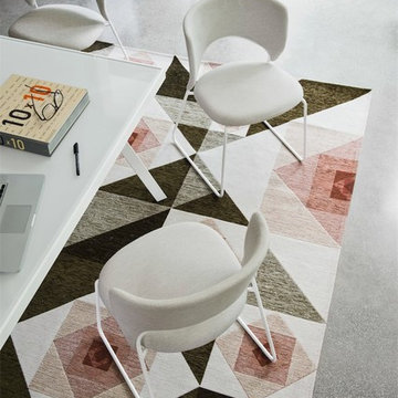 Duffy Side Chair - Matte Optic White Frame - Denver Sand Seat Finish