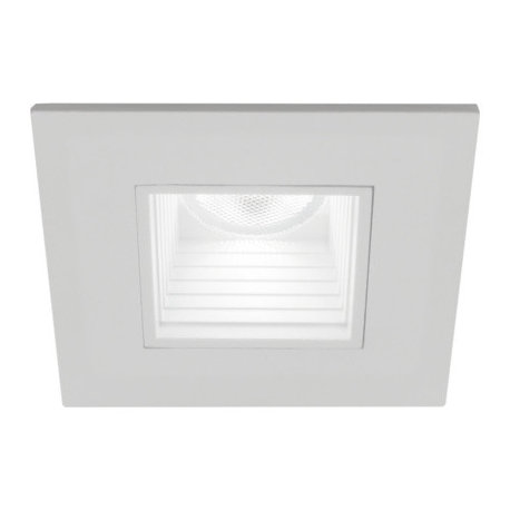 NICOR 2" Square LED Downlight With Baffle Trim, White/2700K