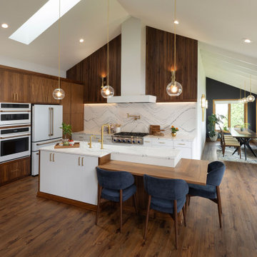 Spring Lake Townhome Main Floor Transformed to Midcentury Modern Magic