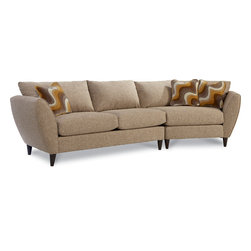 Tribeca Premier Sectional by La-Z-Boy shown in Sand - Products