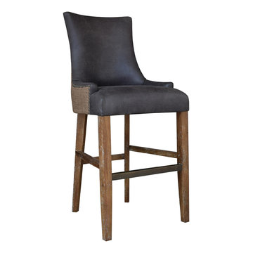 SANIBEL ISLAND BARSTOOL - MUDDY BROWN LINEN