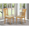 Set of 2 Chairs Avon Chair With Cushion Seat, Oak Finish